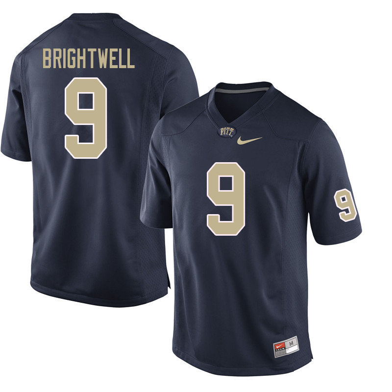 Men #9 Saleem Brightwell Pittsburgh Panthers College Football Jerseys Sale-Navy